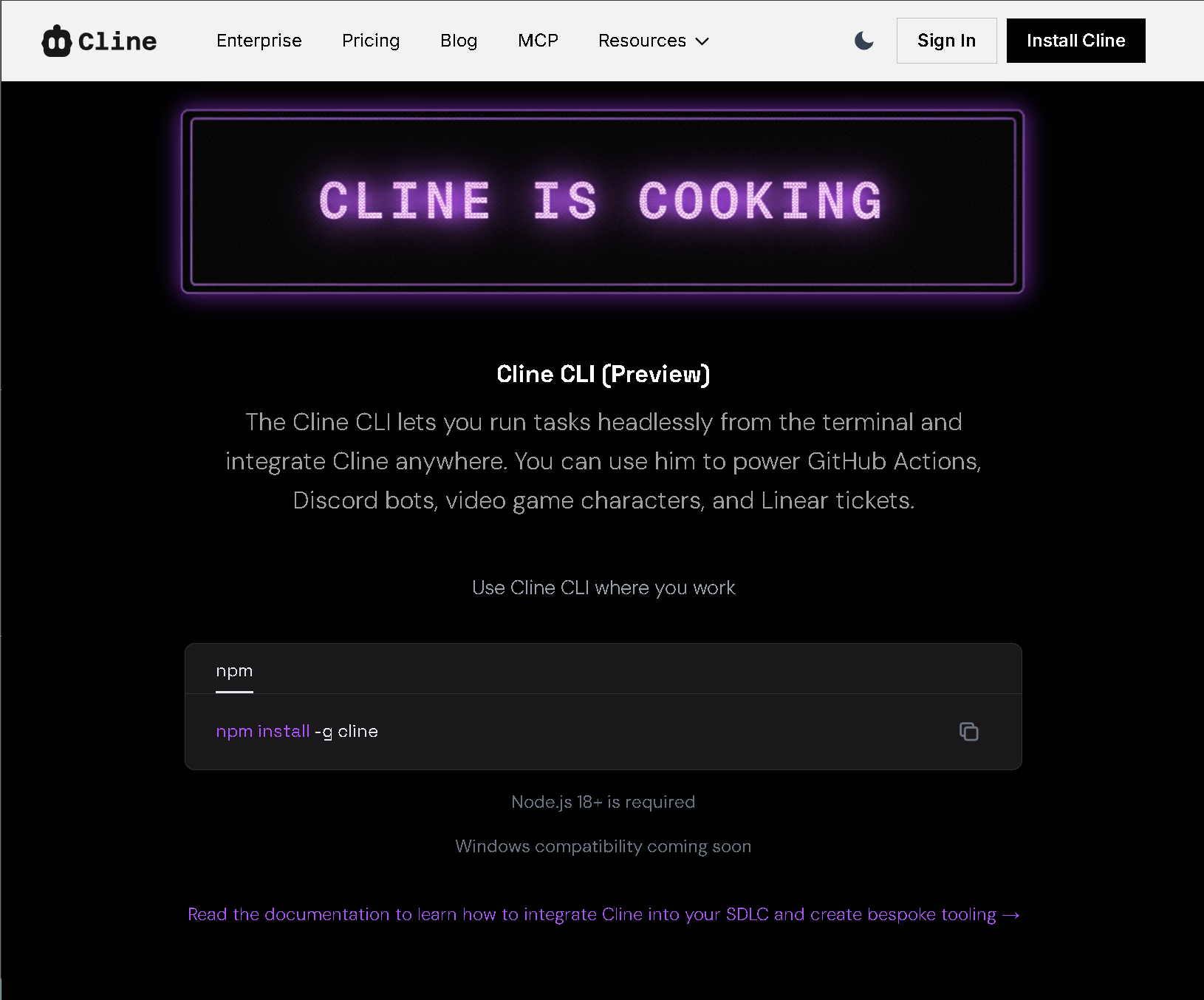 Cline CLI